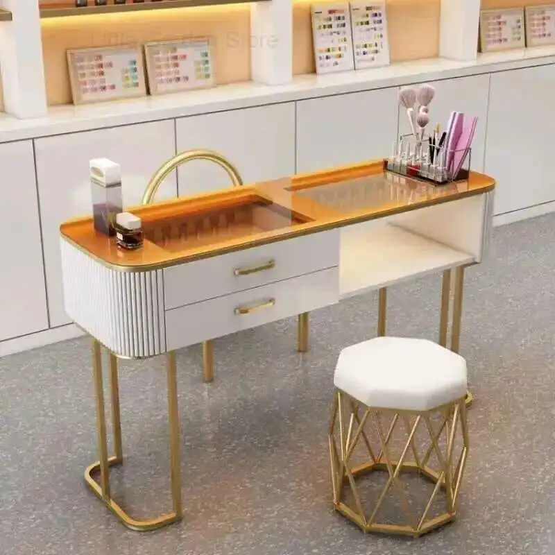 

Nail Desk Dressing Manicure Table Professional Beauty Designer Manicure Table Office Makeup Schmincktisch Salon Equipment YN50MT