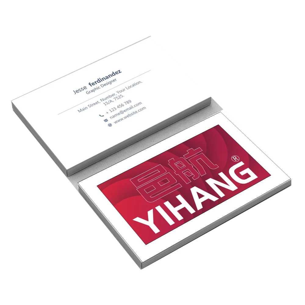 Free design 100PCS  Customized LOGO text full color double sided printing thank you card business card customized