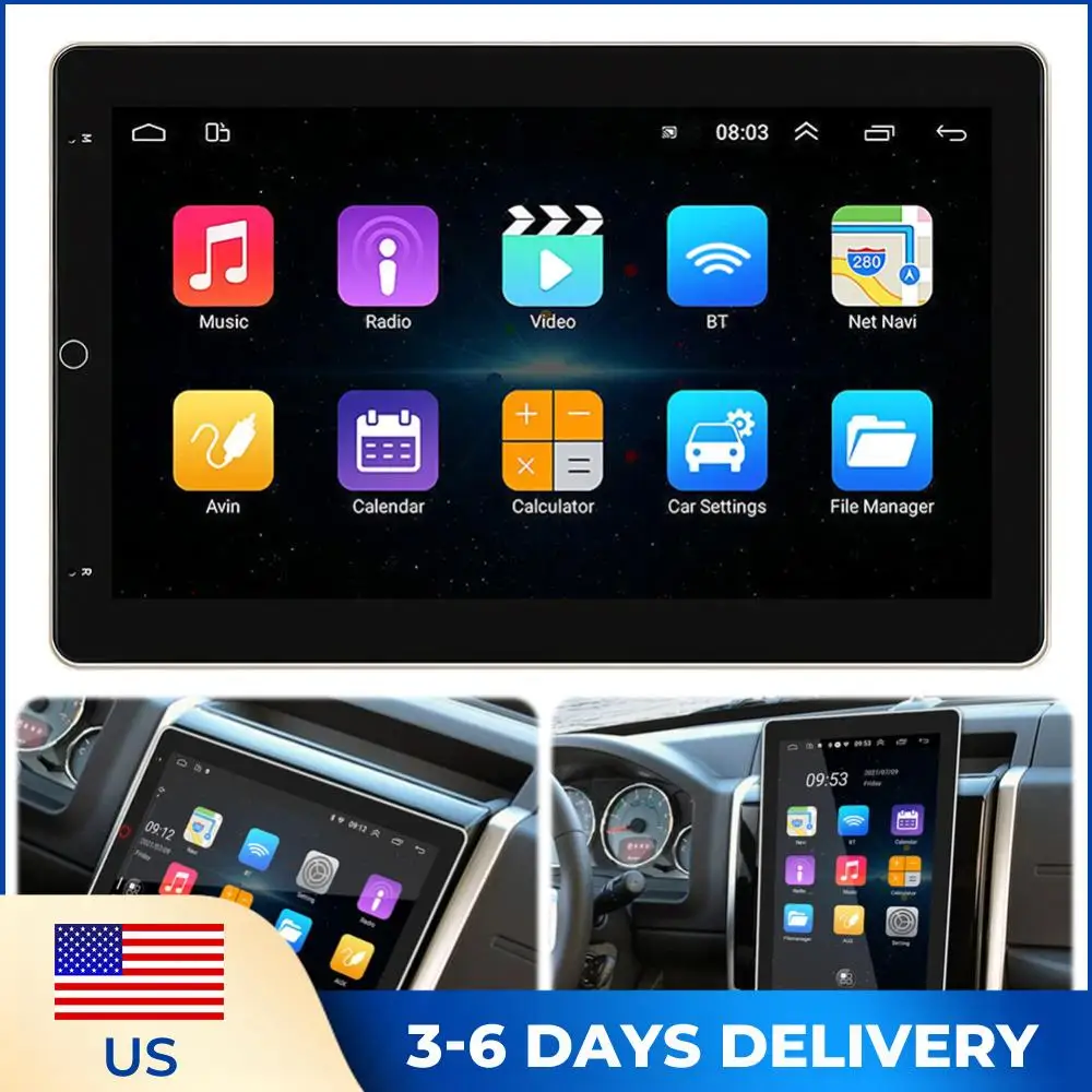 

10.1 Inch Touchscreen Car Stereo Radio Wireless CarPlay Android Auto Car Radio with GPS WiFi BT FM Radio Multimedia Player