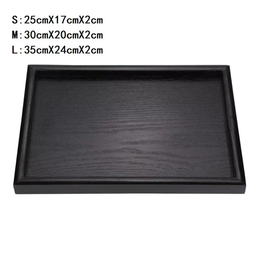 

Wooden Server Trays Rectangle Dishes Board Coffee Tea Snack Drinks Serving Tray Cafe Food Place Plate 25cm/30cm/35cm/40cm