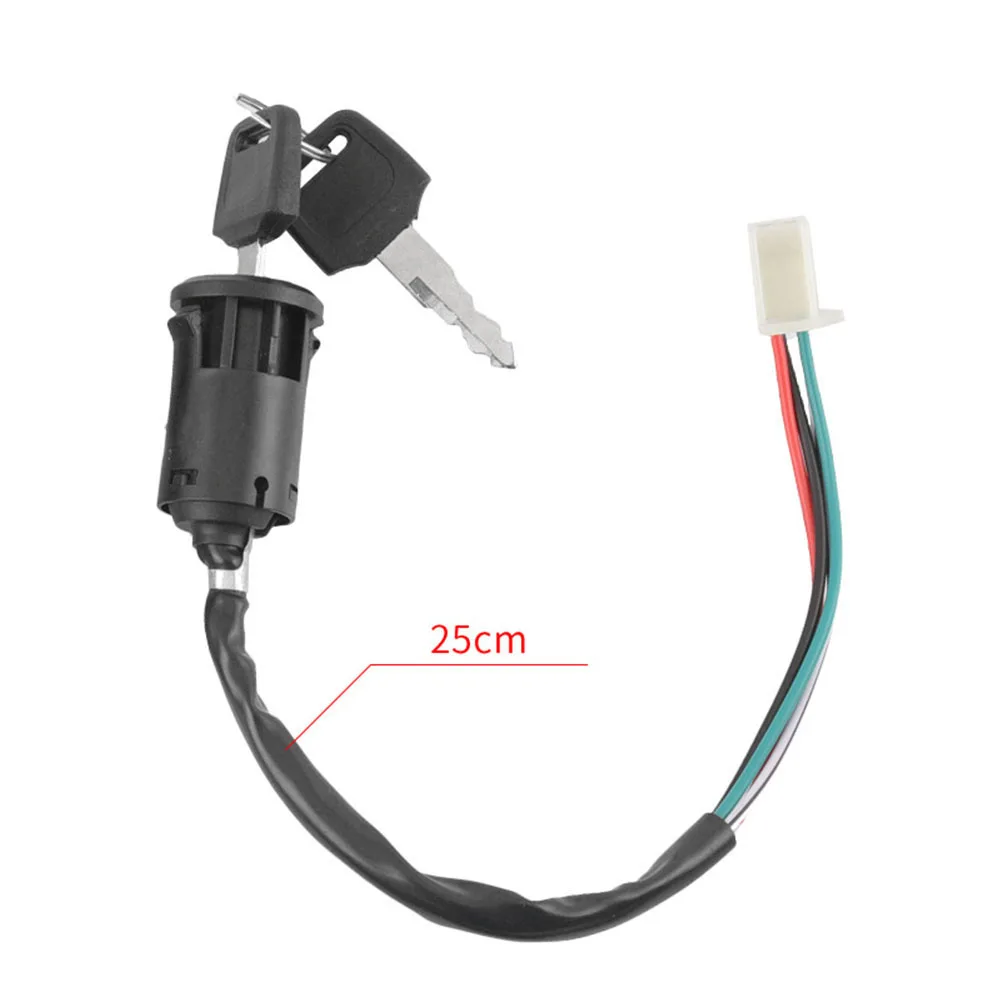 Motorcycle Start Ignition Switch Lock Cylinder 4 Pin 4 Wire Ignition Starter Switch Ignition Switch Quad For Motorcycles ATV