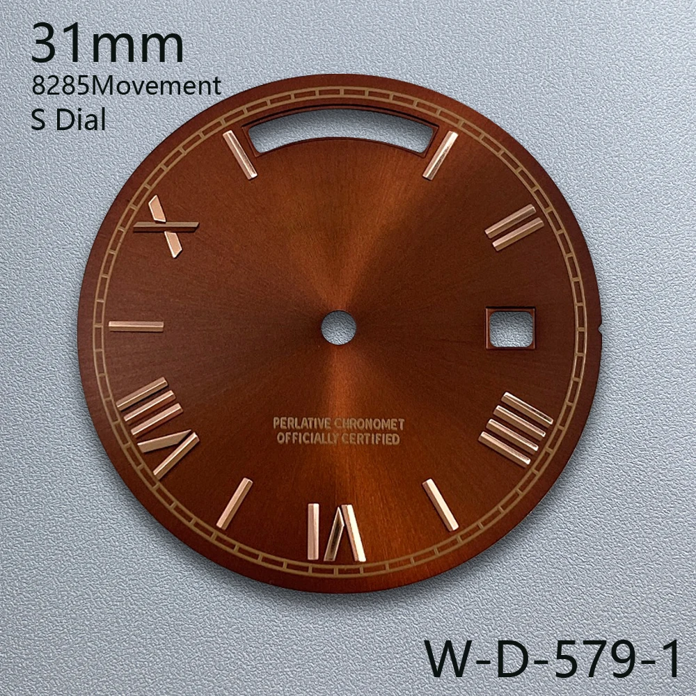 31 مللي متر S شعار اليوم والتاريخ الطلب صالح 8285 حركة عالية الجودة أشعة الشمس ساعة مزدوجة تعديل الملحقات