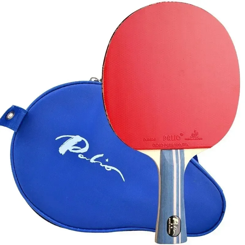 PALIO 1 stars 2 /3  Stars Table Tennis Racket with CJ8000 Rubber Loop Offensive Control Spin Ping Pong Bat With Bag