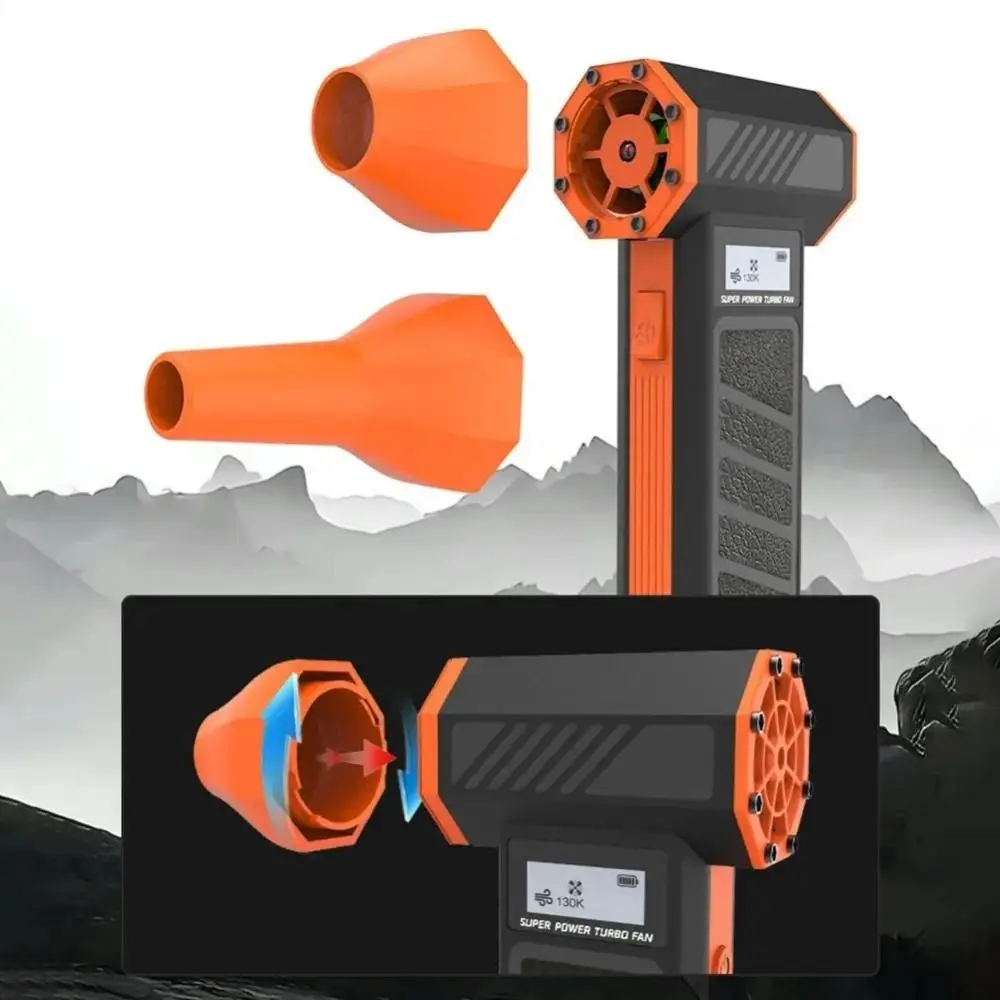 

130000RPM Mini Violent Turbo Fan Brushless Motor Four Wind Speeds Electric Air Duster Quiet Power Display Vacuum Cleaner