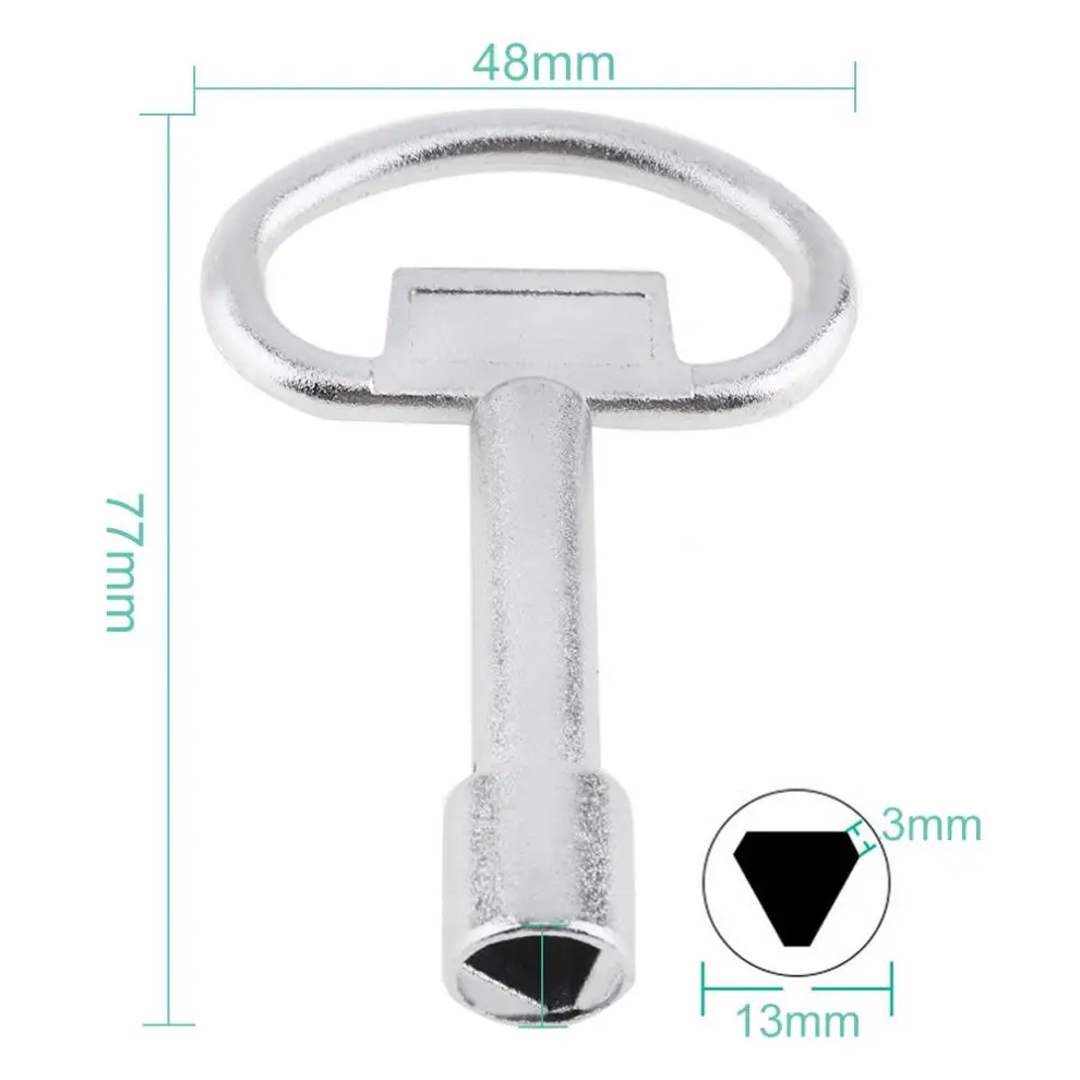 Zinc Alloy Plumber Inner Triangle Key Wrench for Electric Control Cabinet / Tap Water Valve / Elevator Door