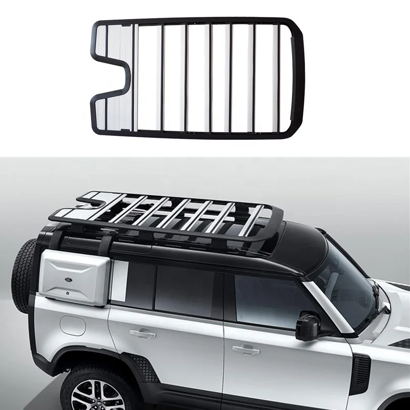 

Aluminum Car Carrier Roof Rack Luggage Cargo Basket for Land Rover Defender 2020 2021 roof rack roof basket luggage rack