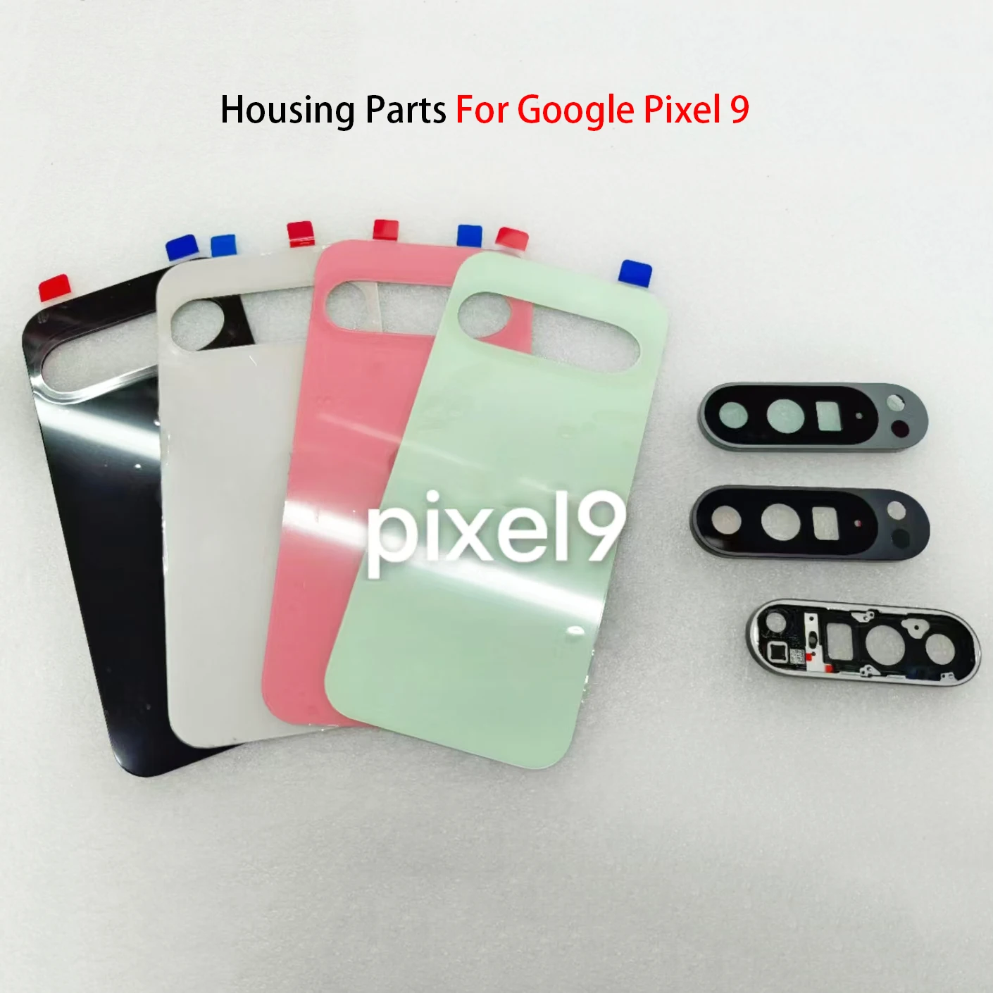 Battery Door Housing Camera Bezel Middle Frame  Sim card tray  Power Volume  buttons  Repair Parts For Google pixel 9,  9 pro