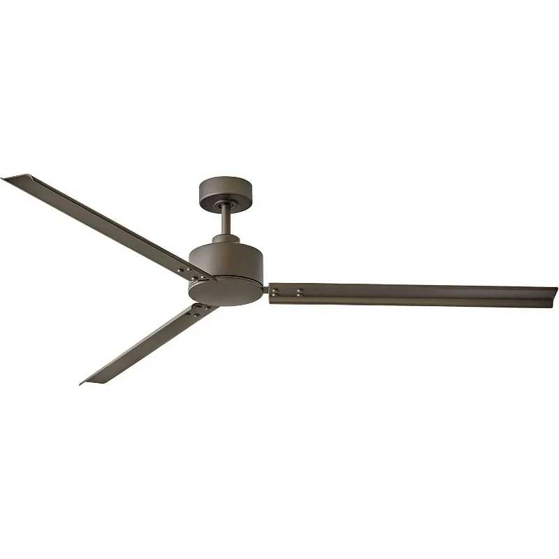 Indy 72인치 실내/실외 천장 선풍기 - 현대식 산업용 프로펠러 스타일, 4단 벽 제어 장치 - 메탈릭 매트 브론즈