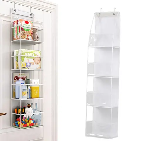 Bolsa colgante de tela multifuncional para detrás de la puerta, bolsa colgante de almacenamiento multicapa, organizador varios, almacenamiento colgante