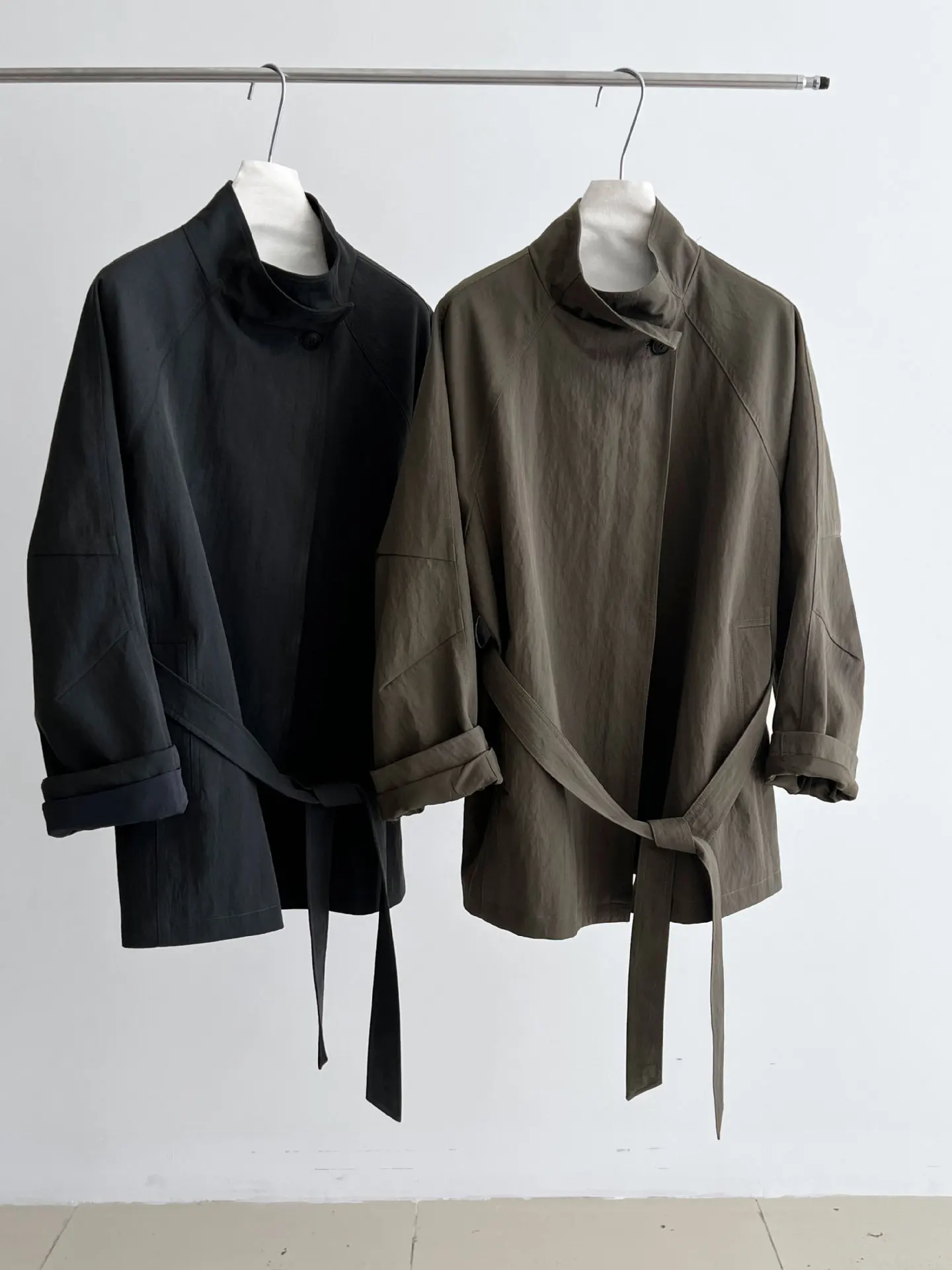 

SuperAen Spring New Original Design Jacket Coats Long-sleeved Fashion Polo Collar High Street Stage Jackets