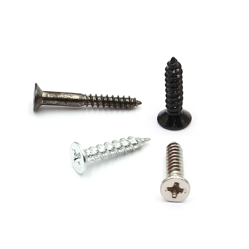 

100Pcs M2.1*L=10/16/19.5/22mm Nickel/Zinc Plated Steel Self-tapping Screws Cross Phillips Flat Countersunk Head Screw Bolts