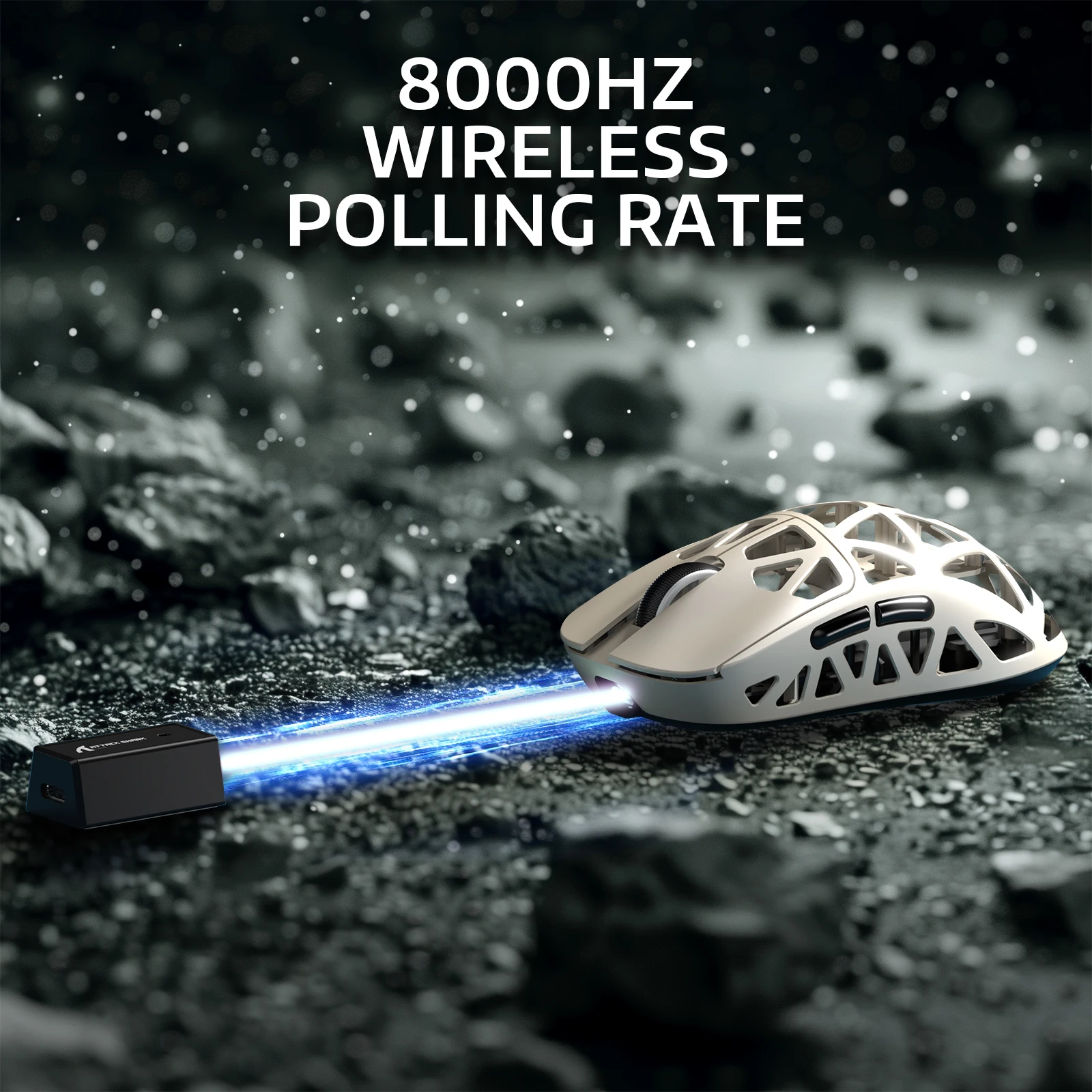 Imagem -06 - Mambasnake-magnesium Alloy Gaming Sensor Mouse Ataque Shark r2 Pixel Art Paw3950 Taxa de Polling sem Fio 45g 8000hz