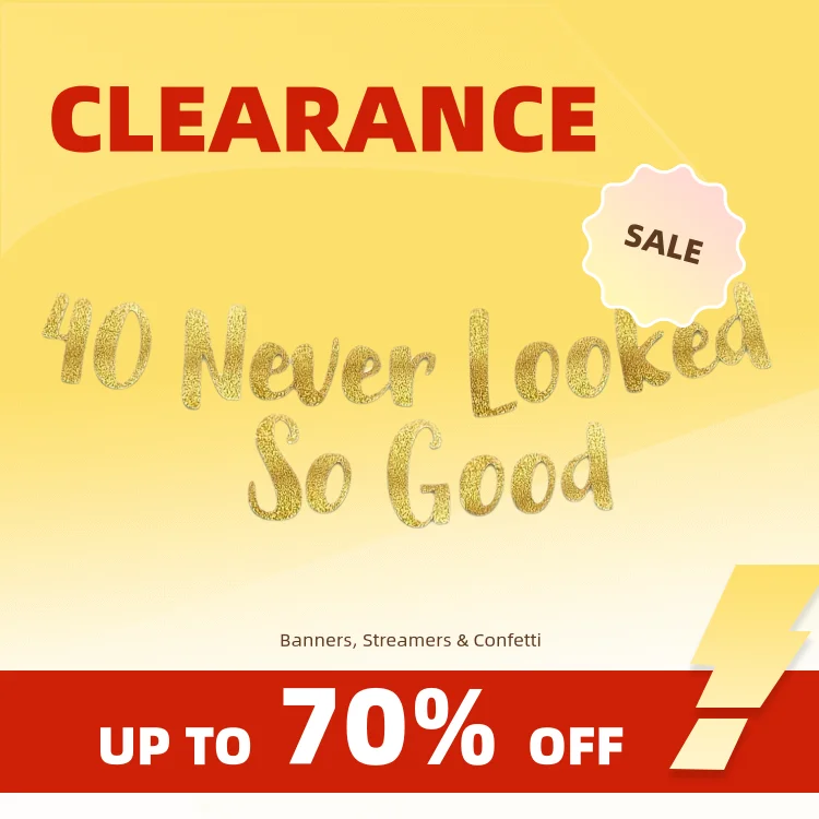 Clearance_Gold Glitter 40 Nunca se ha visto tan bien decorado: Pancarta para 40 Aniversario y Decoraciones para Fiesta de Cumpleaños, Feliz 40 Aniversario