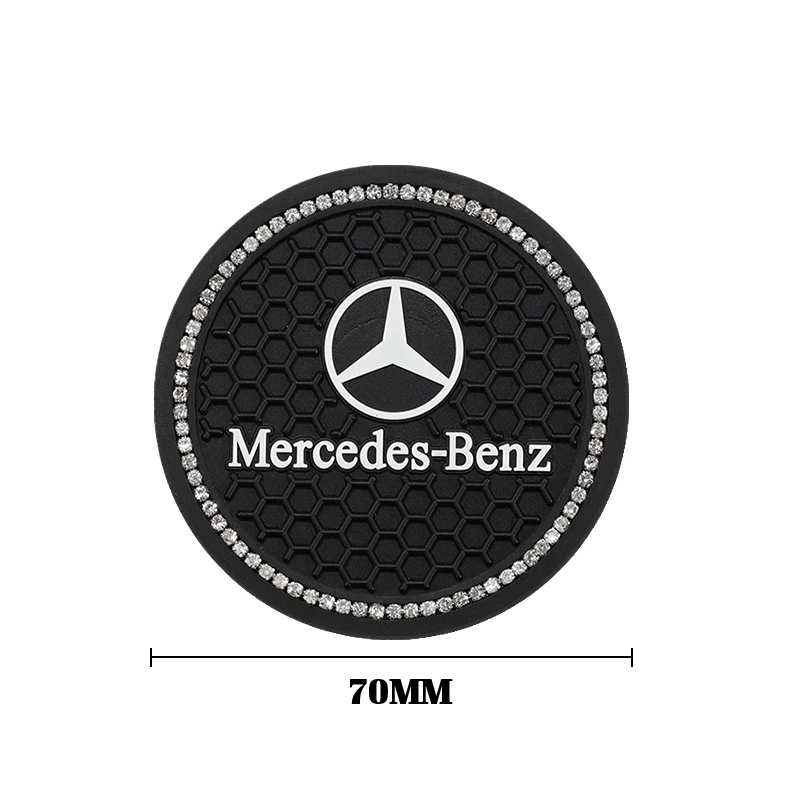 2szt Kryształowa dekoracja Mata silikonowa Samochodowe podkładki antypoślizgowe do Mercedes Benz AMG Smart W205 C300 W203 W206 W108