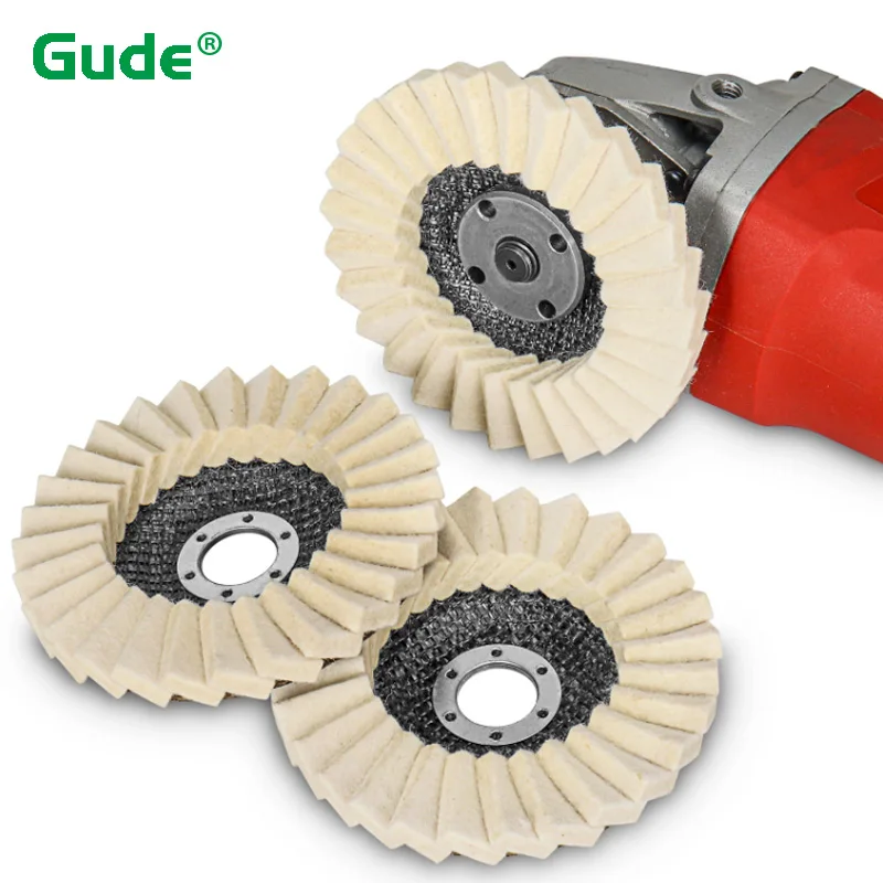 

125mm Wool Polishing Wheels Buffing Pads Wool Flap Felt Wheel Angle Grinder Accessories Grinding Disc for Metal Glass Polishing