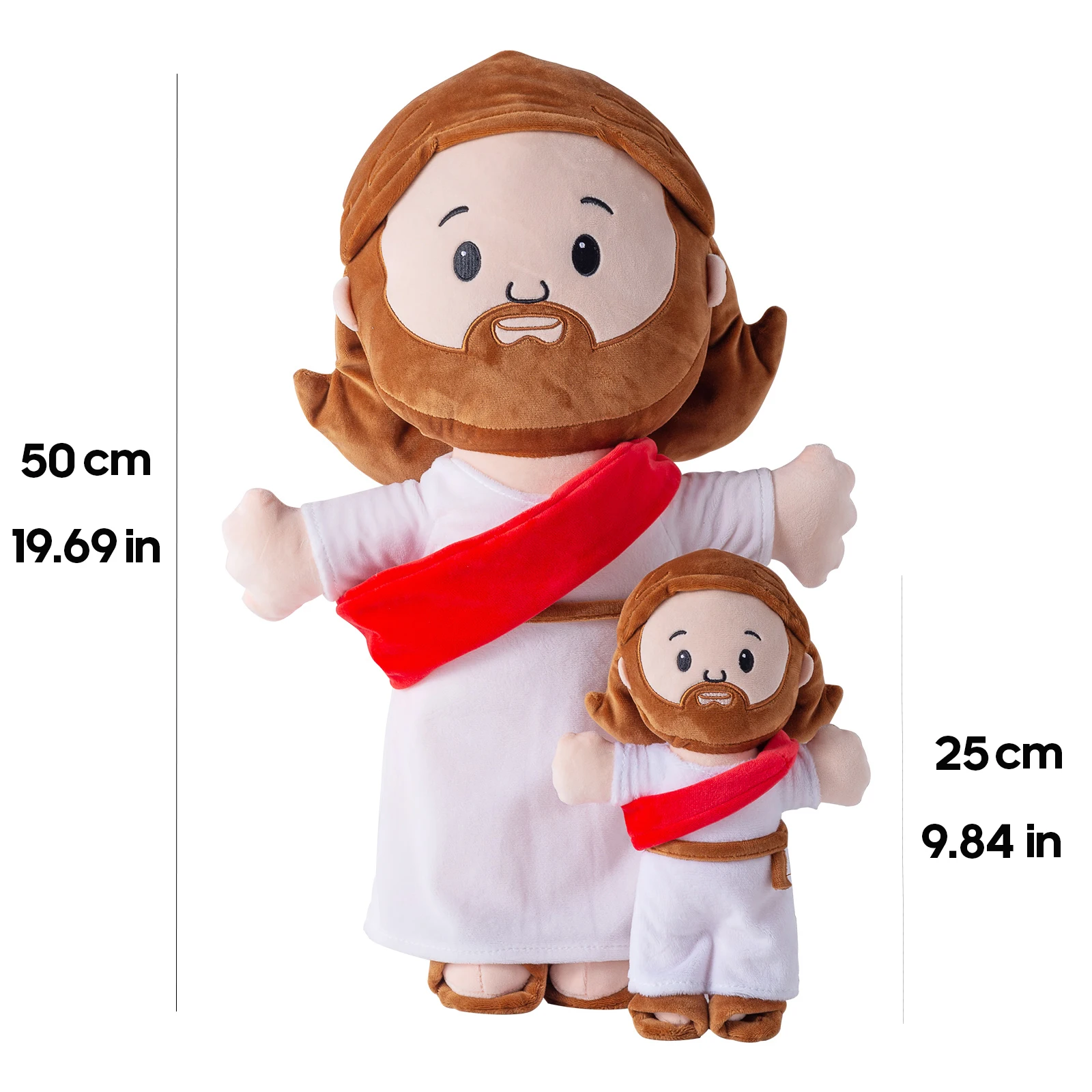 Jesus Plush Toy Christ Religious Plushie Figure Kids Educational Stuffed Doll Soft Figure Gift for Children Believer