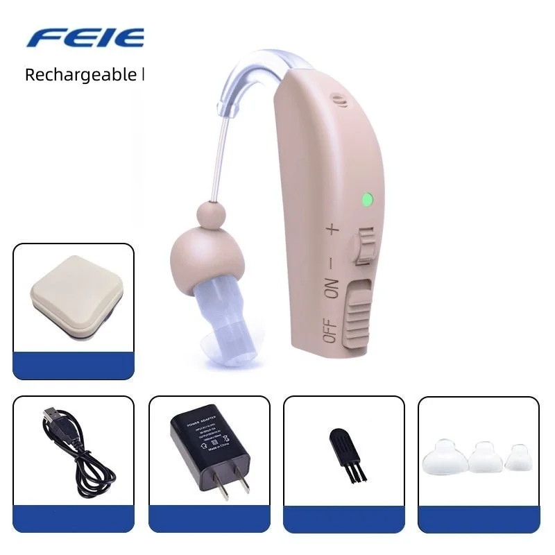 NEW Rechargeable Hearing Aid For Elderly Deafness Sound Amplifier Adjustable Portable Super Hearing Aid Headphones  2024