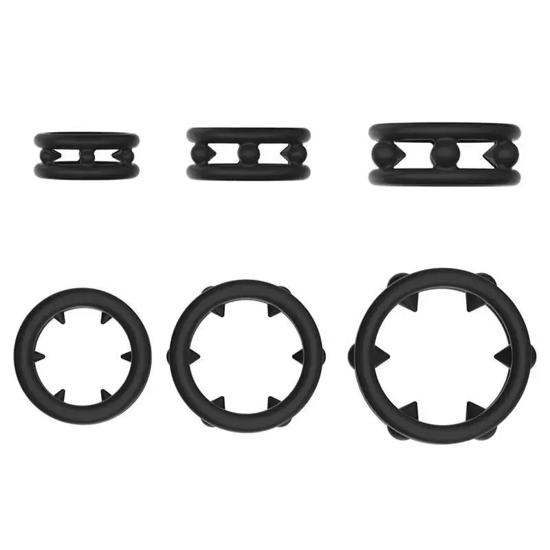 Male Cock Penis Ring With Soft Spikes Silicone Ring Delay Ejaculation Adult Supplies S/M/L Size Dick Erection Stretcher Sex Toys