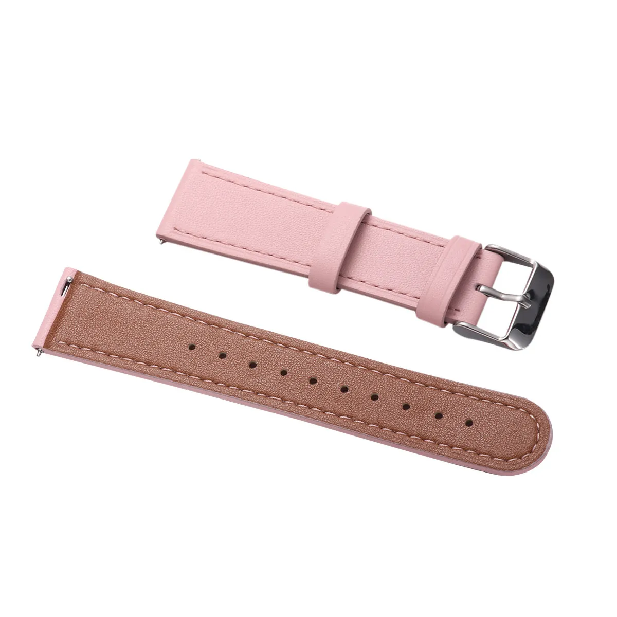 1pc Watch Strap Genuine Cowhide 20Mm For Black Unisex Bracelet Band Replacement Phone Accessories