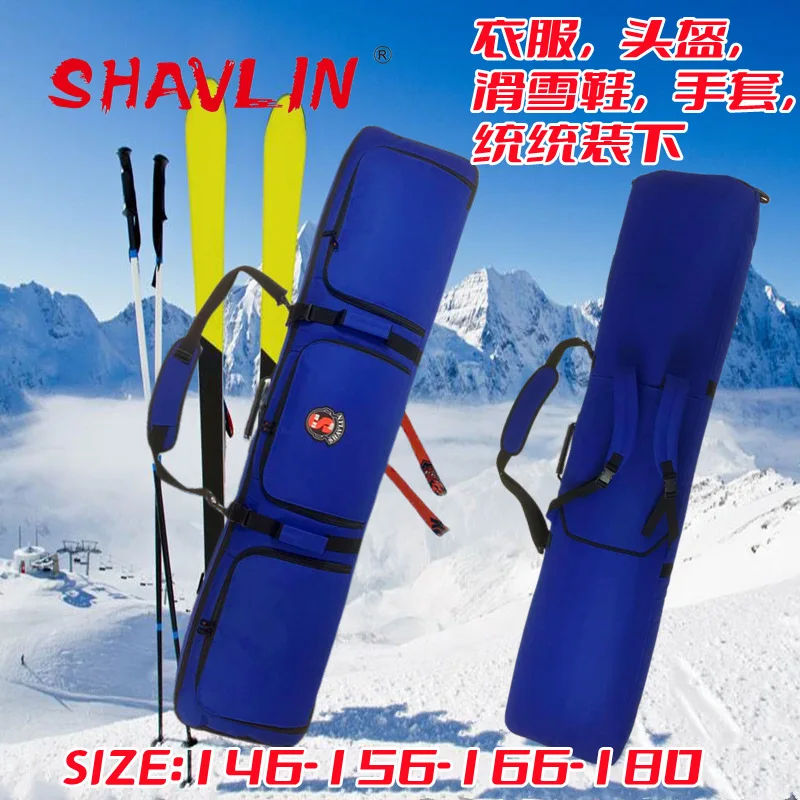 Single and Double Board Shared Ski Bag Ski Shoes Bag Ski Helmet Bag Waterproof Antifreeze Handbag, ski bag