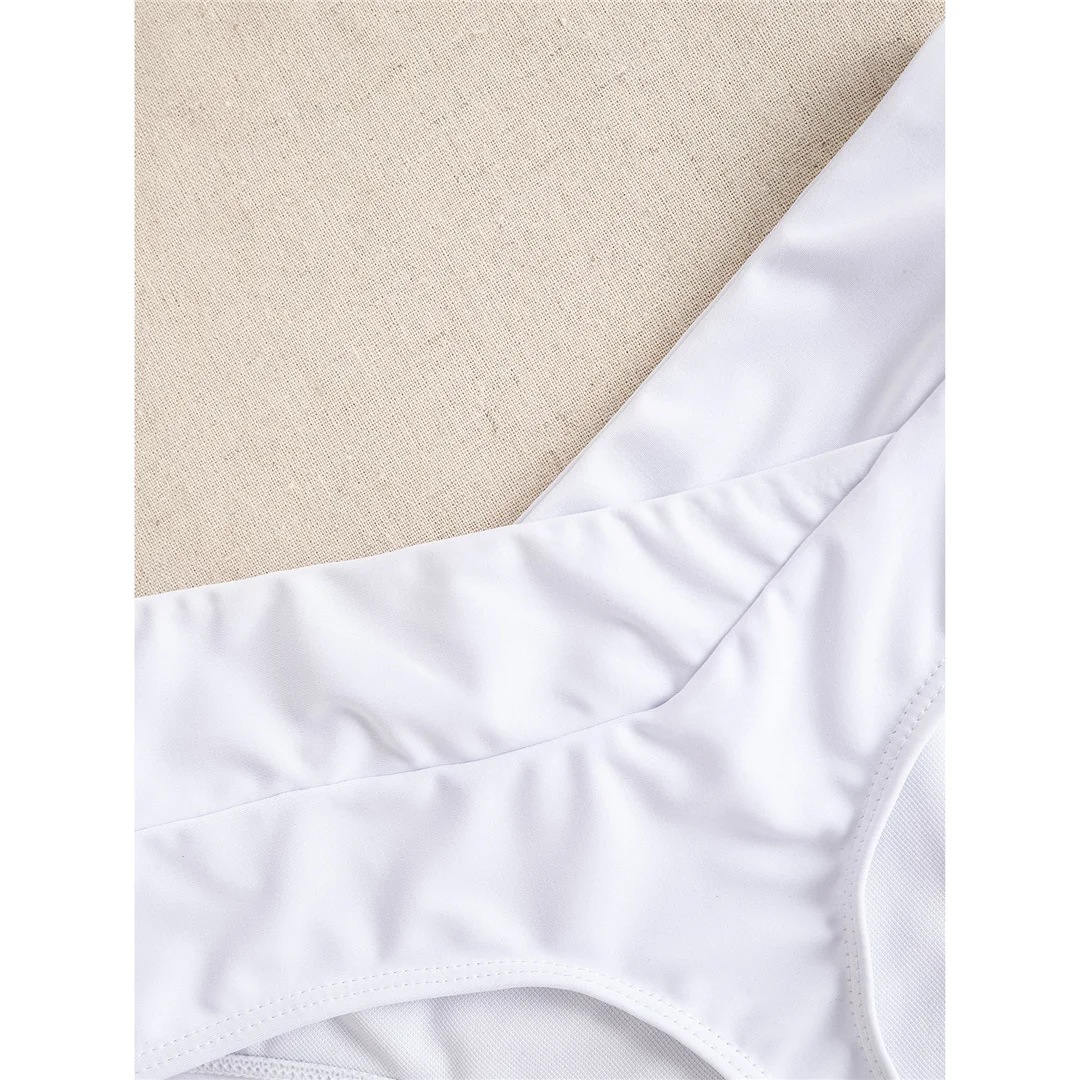 S - XL Bikinihose mit hoher Taille und hohem Beinausschnitt, Badehose für Damen, Badebekleidung, brasilianische Tanga-Hose, Unterwäsche V7095 – Detail 14