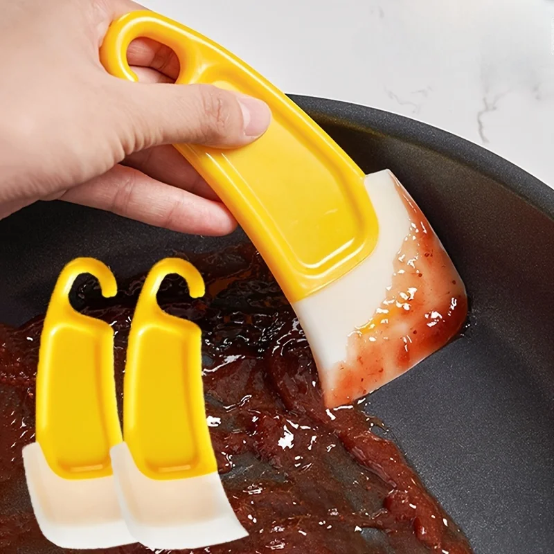 Silicone Spatula At The Bottom of The Pan To Clean The High Temperature Resistant Scraper, Kitchen Cleaning Tools