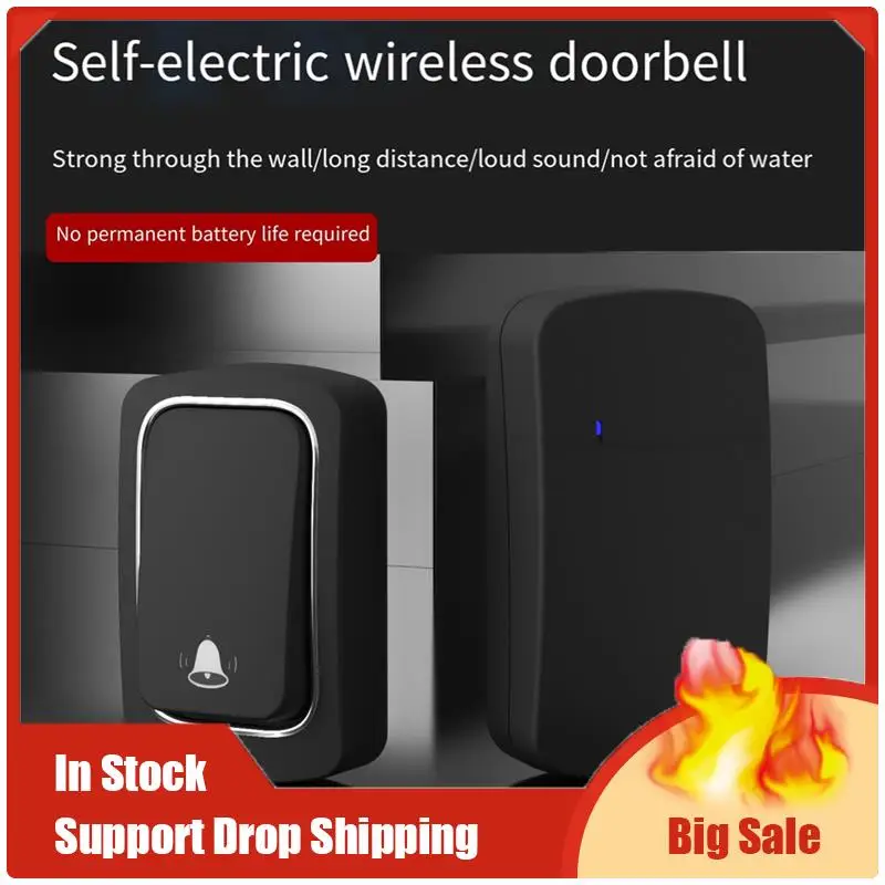 Mejores OFERTAS timbre inalámbrico autoalimentado sin batería timbre de puerta impermeable timbre para personas mayores dispositivo de seguridad para el hogar