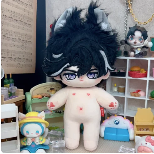 

20cm Genshin Impact Wriothesley Doll Cosplay Cartoon Soft Body Change Clothes Pillow Xmas Gifts DJ