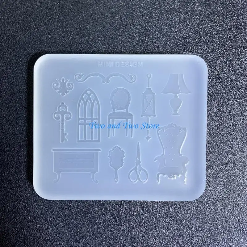 

HX6F DIY Kitchen Toy Moulds Mini Accessories Dropper Mold Lounge Series Durable DIY Craft Mould Silicone Material for Crafts