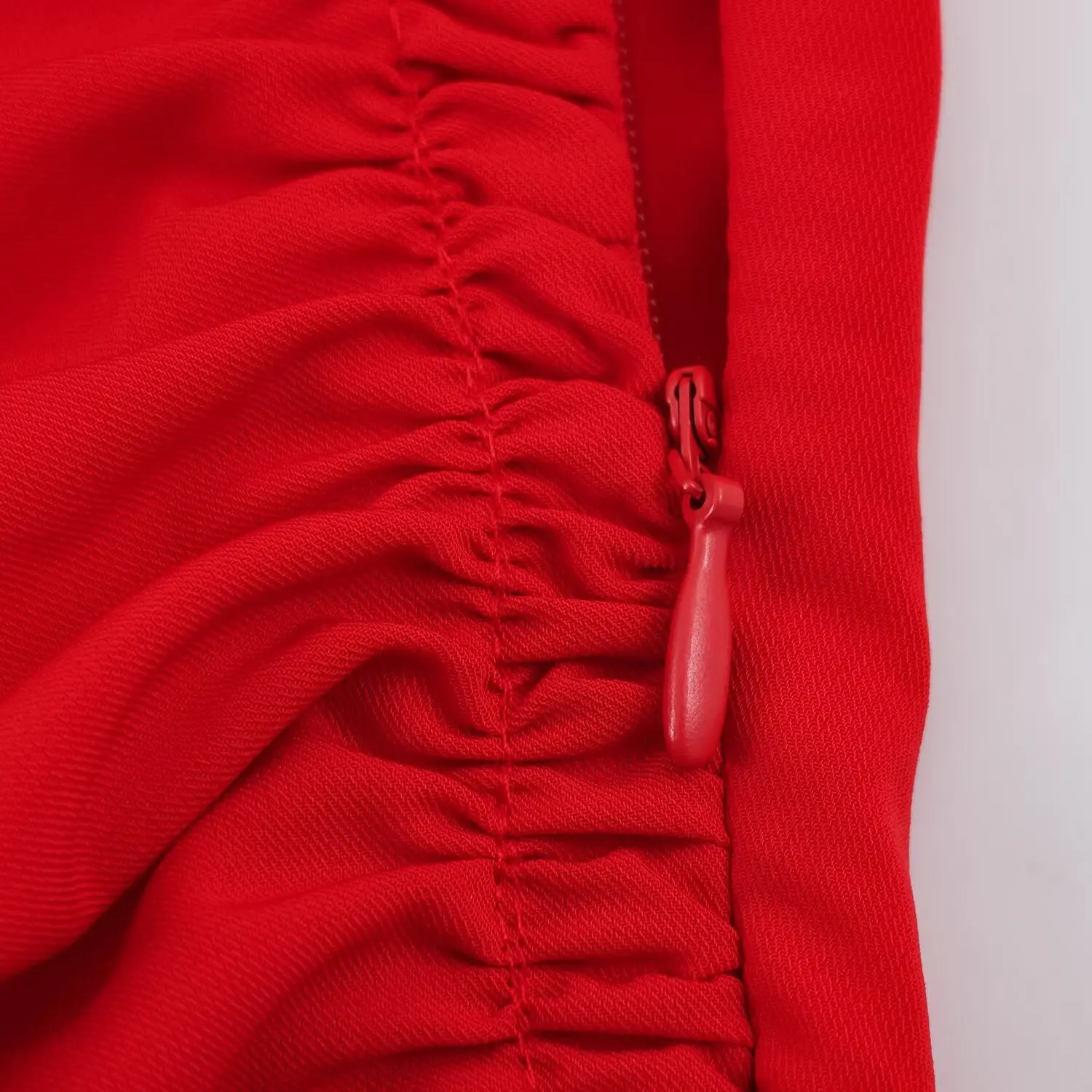 2026 Neues Damen-Minikleid, schlicht, figurbetont, sexy, unifarben, ärmellos, Abendkleid, elegant, mit Falten, schmaler Schnitt, seitlicher Reißverschluss, Freizeitkleid – Detail 8