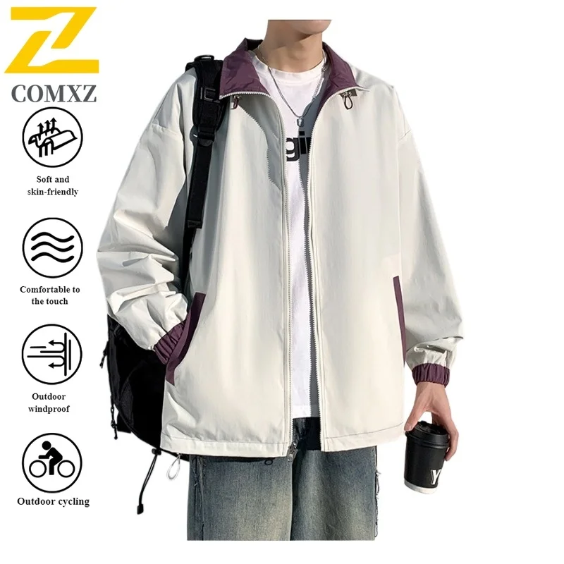 سترة EiAO قابلة للعكس وبسيطة ومقاومة للماء ومضادة للرياح معطف للزوجين على الوجهين للتنزه في المناطق الحضرية والمشي لمسافات طويلة والتخييم والصيد