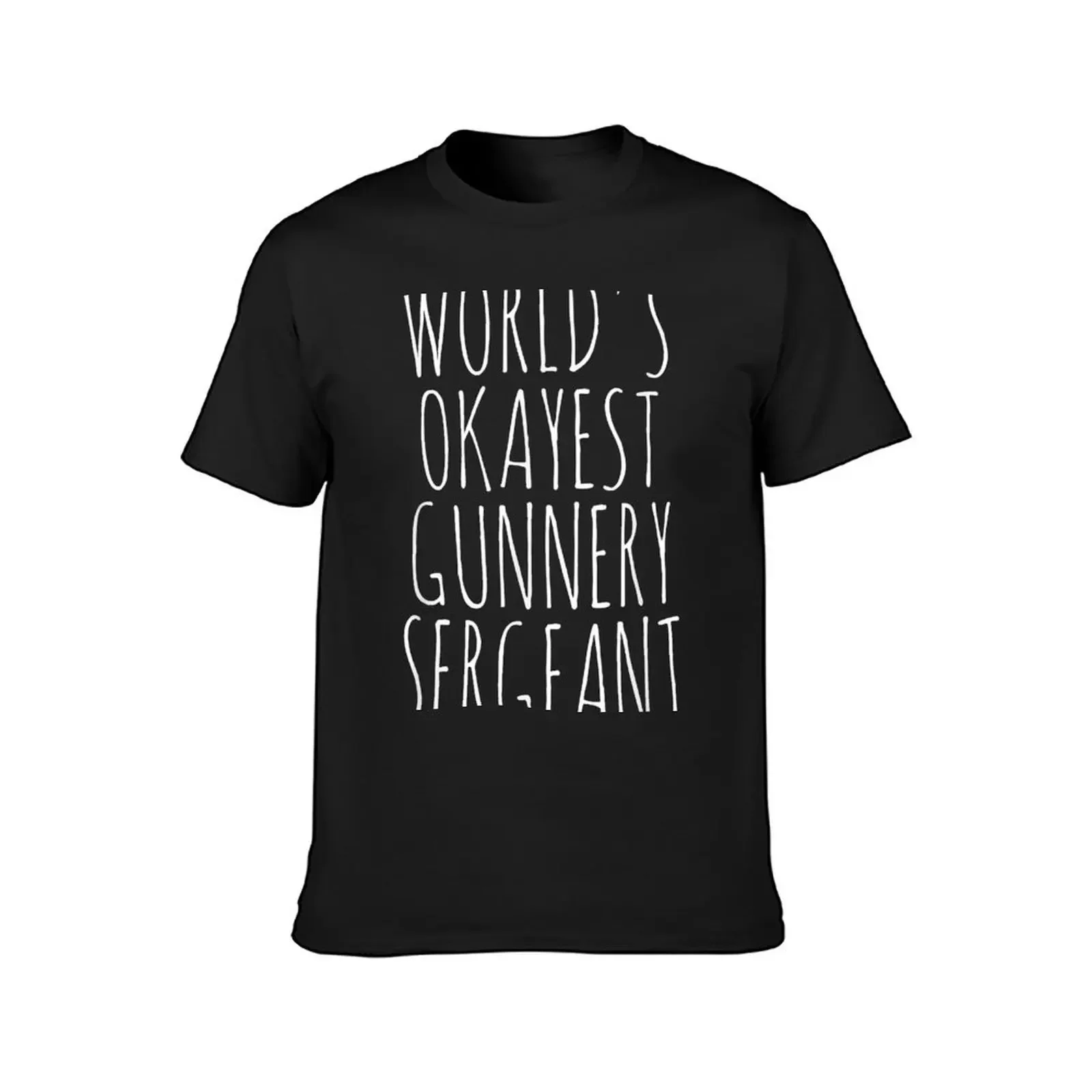 Gunnery Sergeant World's Okayest Gysgt Gunny Gunnery Sgt T-Shirt vintage graphic tee oversized t shirt mens clothing