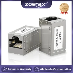 ZOERAX RJ45 Coupler Ethernet Extender 10Gbps, Ethernet Coupler Female to Female Connector for Cat7/ Cat6/ Cat5e Cable