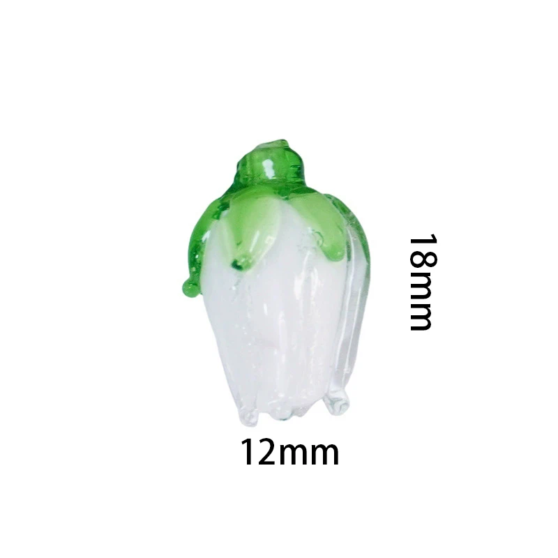 5pcs 12x18mm Handmade Lampwork Glass Lily Flower Beads For Jewelry Making DIY Bracelet Earring Pendant Accessories