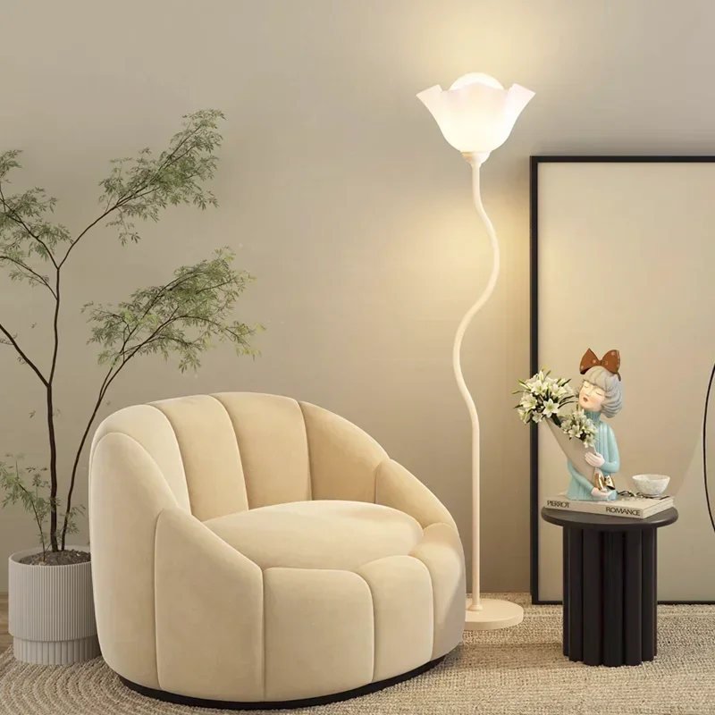 petal led floor lamps para sala de estar lampada para o lado do sofa de estudo controle remoto quarto luzes de cabeceira home decor dim 01