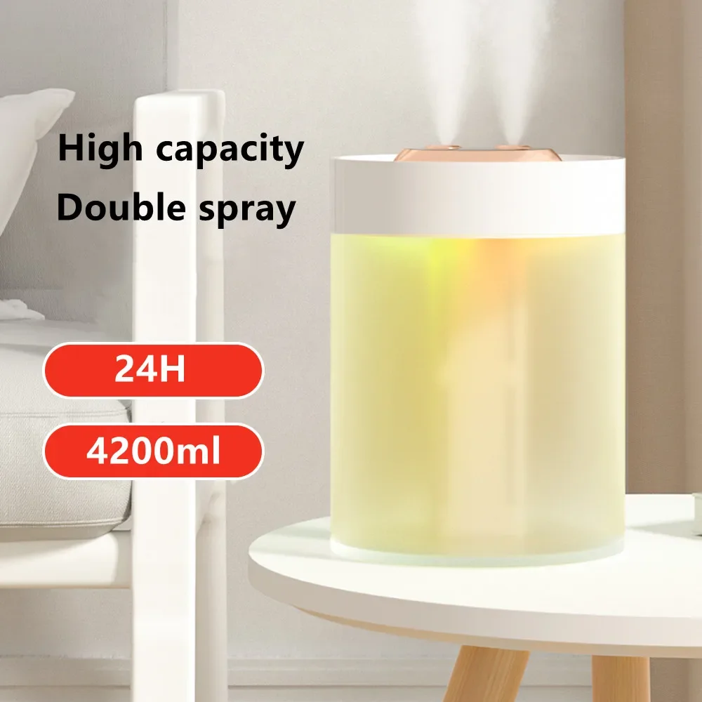 4.2L Humidifier Double Spray Mist Maker broadcast Aromatherapy essential oil diffuser scent Home 4200ml air humidifiers For Home