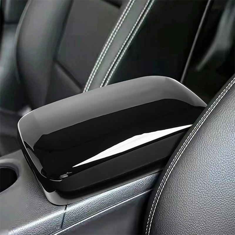 For Mercedes Benz A B Class W176 GLA X156 CLA W246 arbon fiber Car styling Center Console Lid Armrest Box Trim Protective Cover