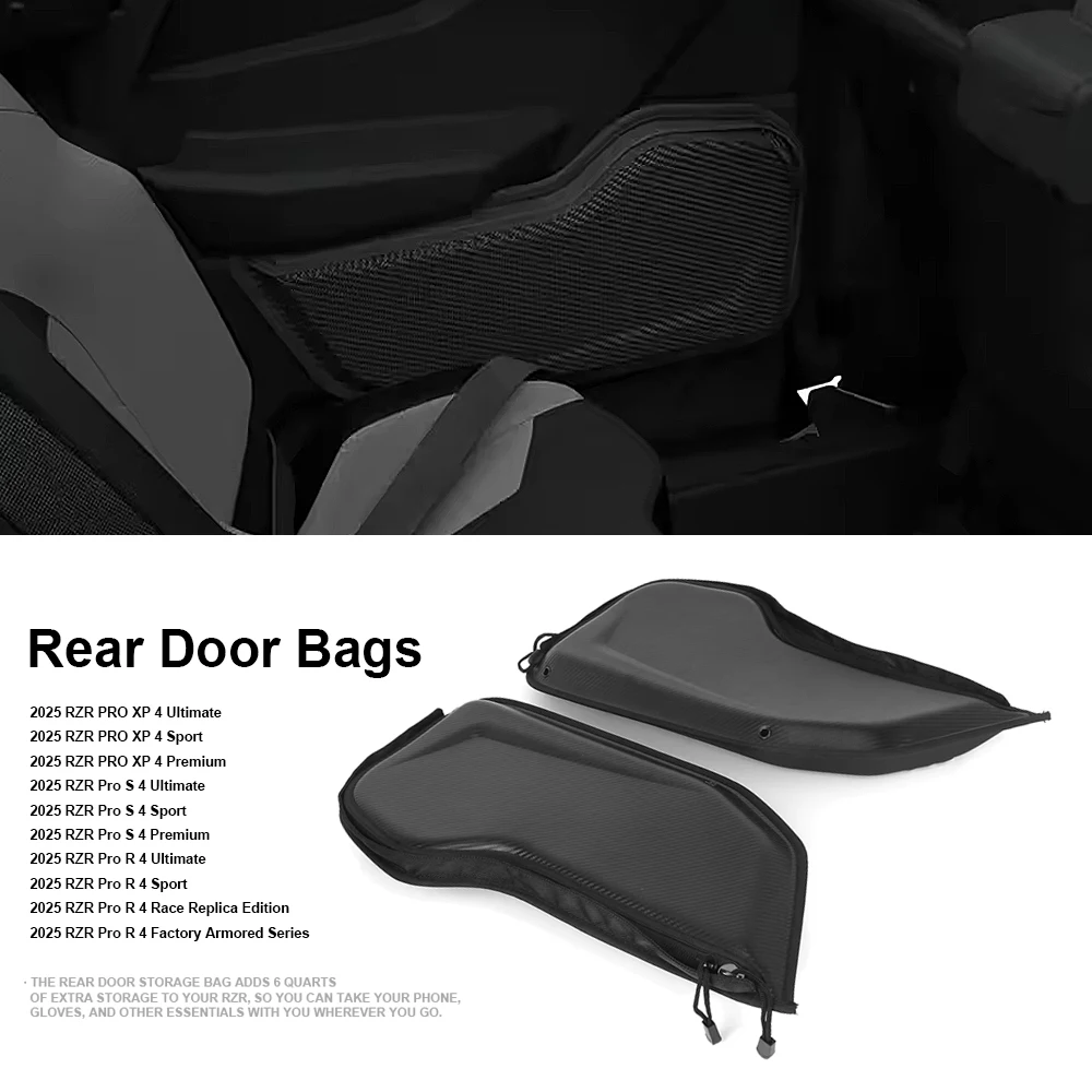 

Accessories PRO XP UTV 6 Quart Storage Tool Bags Side Rear Door Bags For Polaris RZR Pro S PRO R XP 4 Waterproof