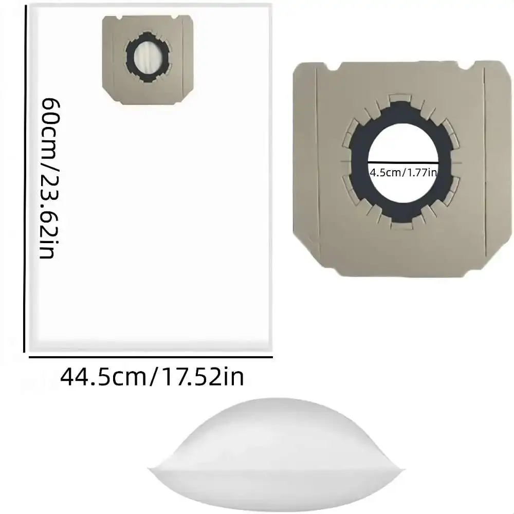 Vacuum Dust Bag for Karcher WD 4 WD 5 WD 6, Hilti VC 20-U, Makita VC 2512 L, Accessories for Bosch GAS 12-25,for AEG and Dewalt