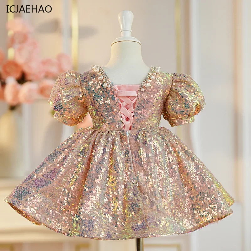 

2025 new birthday tutu Children'sskirt host pianoprincess dress girls performance dress girls performance dress