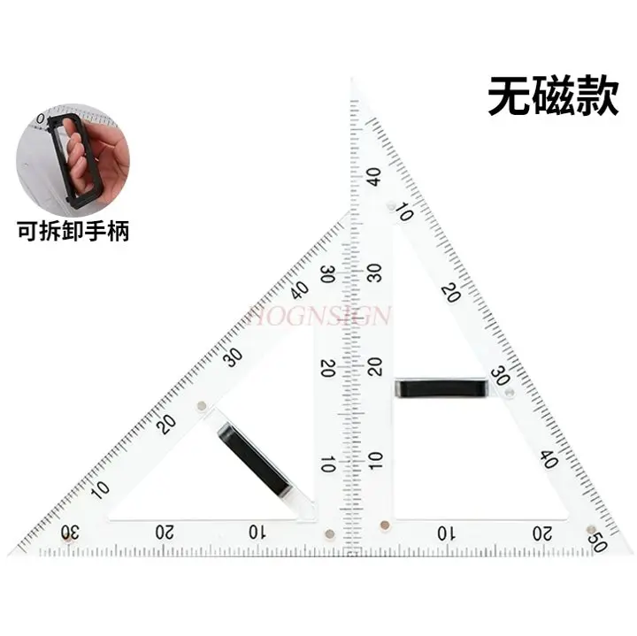 Image 4: Grand planche triangulaire magnétique transparente, 2 pièces, pour les enseignants à utiliser comme planche triangulaire à dessin multifonctionnelle pour l'enseignement