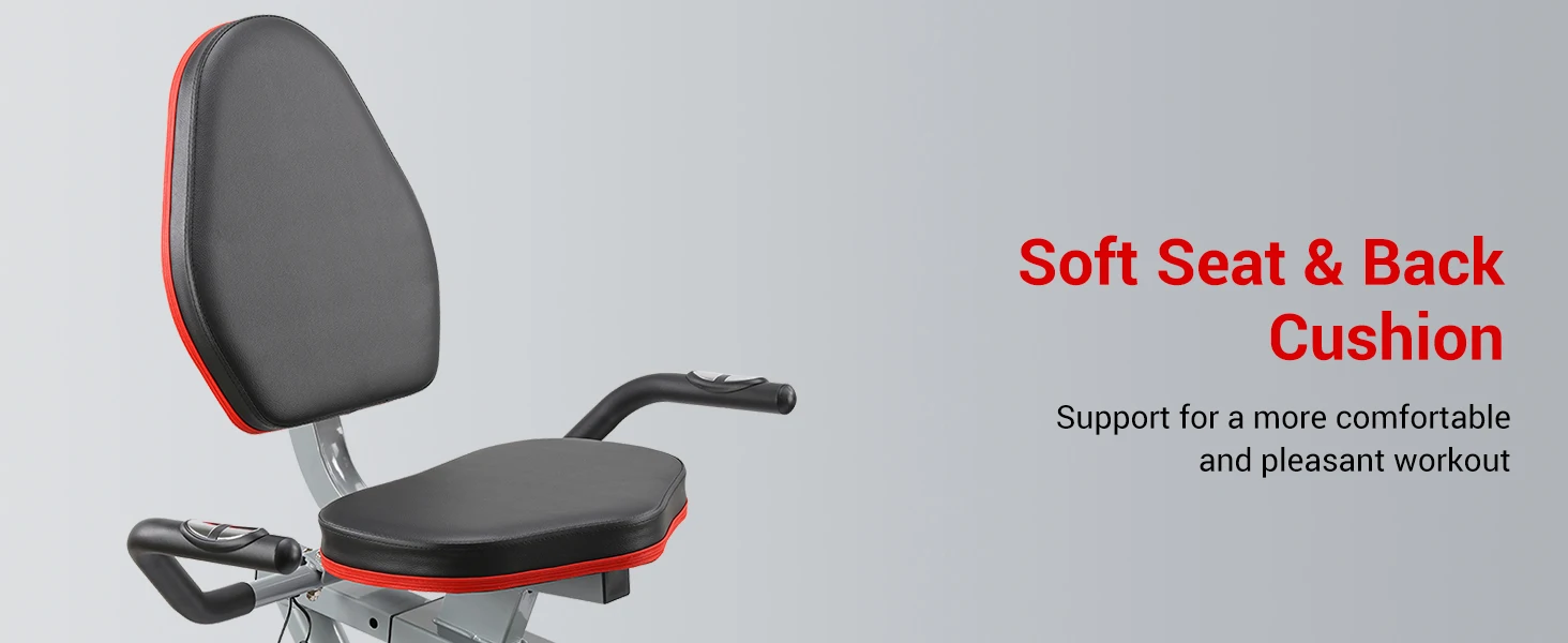 recumbent elliptical bike soft seat and back cushion