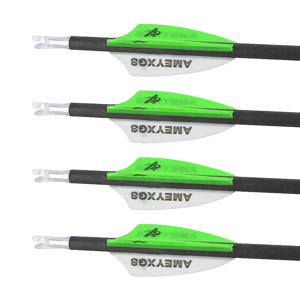 

6/12pcs 32inch SP600 Pure Carbon Arrow Spine 600 80Grain Arrowhead for Compound Recurve Bow Archery Hunting Shooting