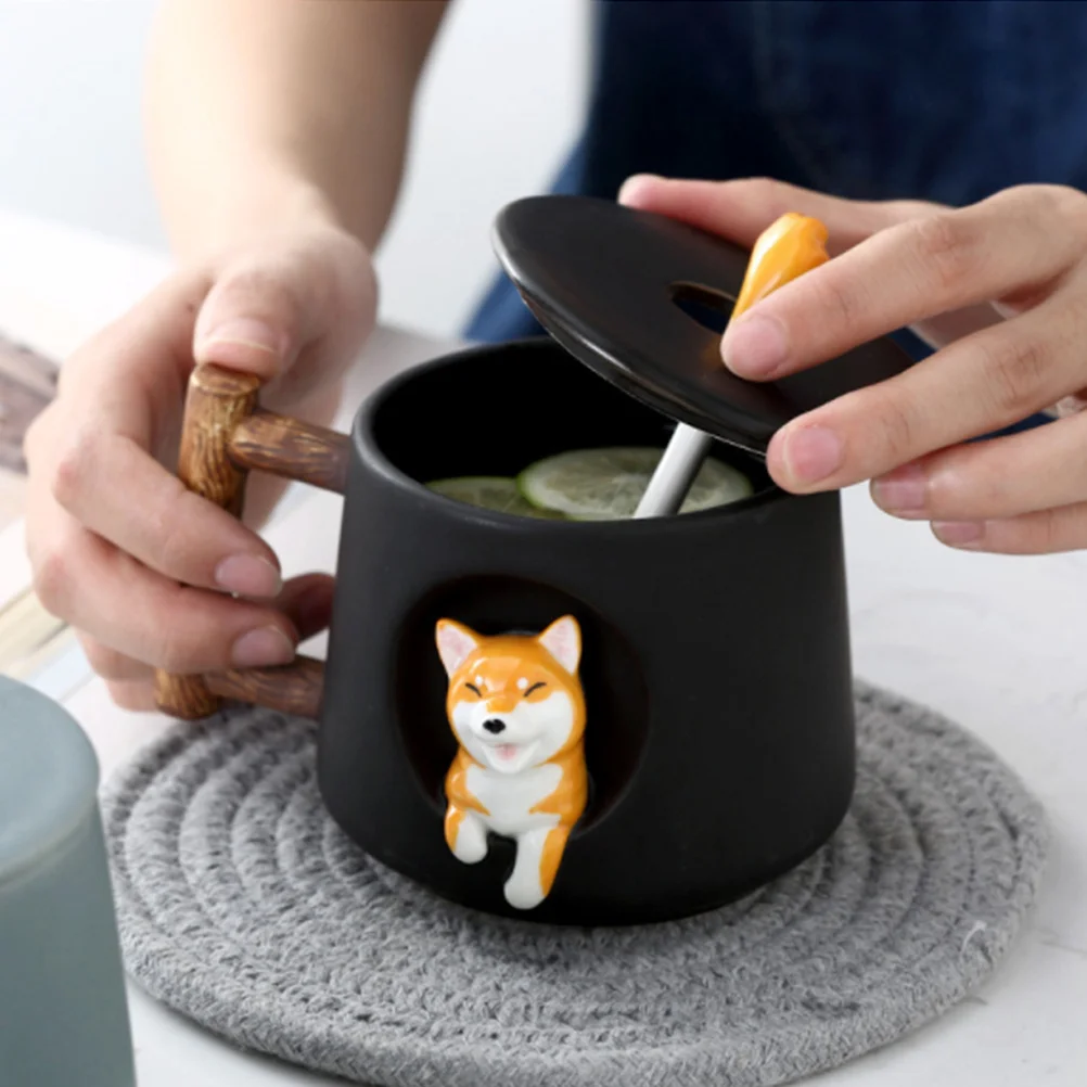 

Creative Ceramic Dog Cup Art Design Microwave Safe Mug for Coffee Tea Juice Storage Solution Cup Dog