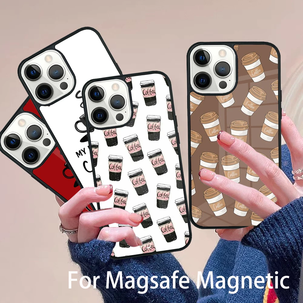 

Coffee Is Calling Funny Phone Answer Page Phone Case Magesafe Magnetic Cover For IPhone 16 11 12 13 14 15 Pro Max Plus