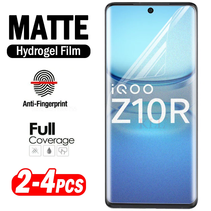 

2-4pcs Anti-glare Matte Silicone Hydrogel Film For Vivo iQOO Z10R Z10 Z9S Pro Screen Protector for iQOO 12 11 10 9 Pro Film