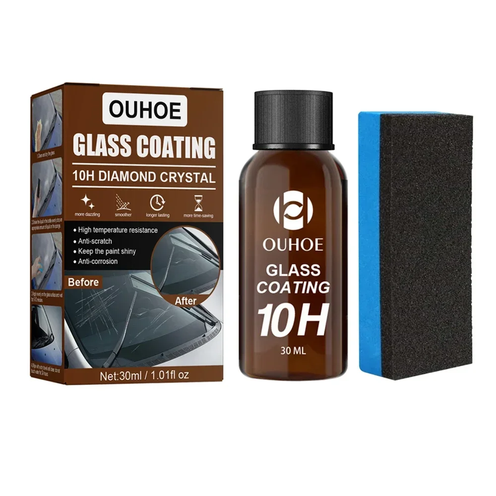 

10H Car Glass Coating Ceramic Coating Liquid Anti-scratch Hydrophobic Car Polish Kit High Protection Car Shield Coating