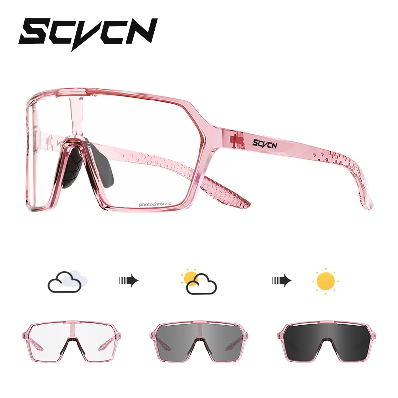 SCVCN Photochromic Sunglasses Fashion Cycling Outdoor Sports Bike Glasses Man MTB Fishing Glasses Eyewear Bicycle Goggles