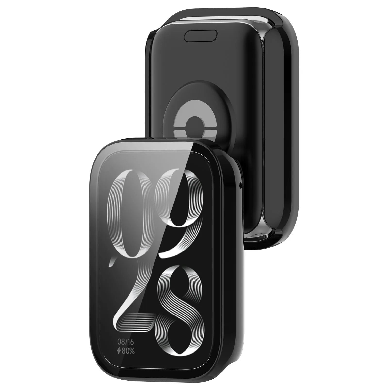 Protecteur d\'écran pour Xiaomi Mi Band 8 Pro, coque PC à couverture complète + verre, étui de protection