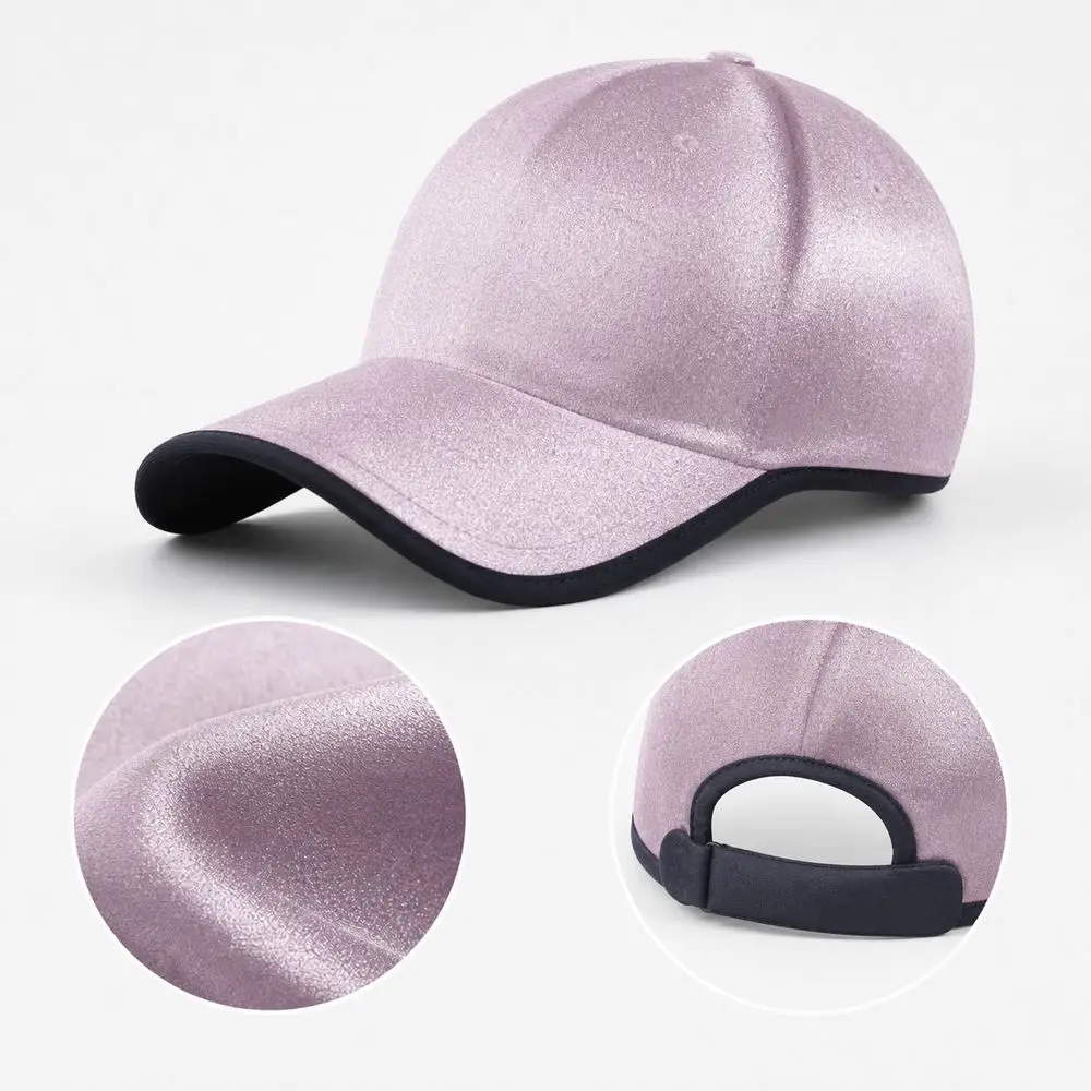 New Design Seamless Baseball Cap Quick Drying Packable Sports Hat Glossy Polyester Visor Cap